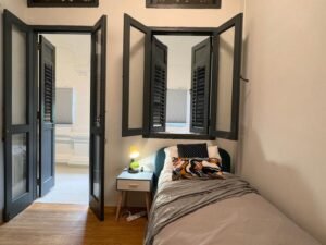 room and bed in shophouse